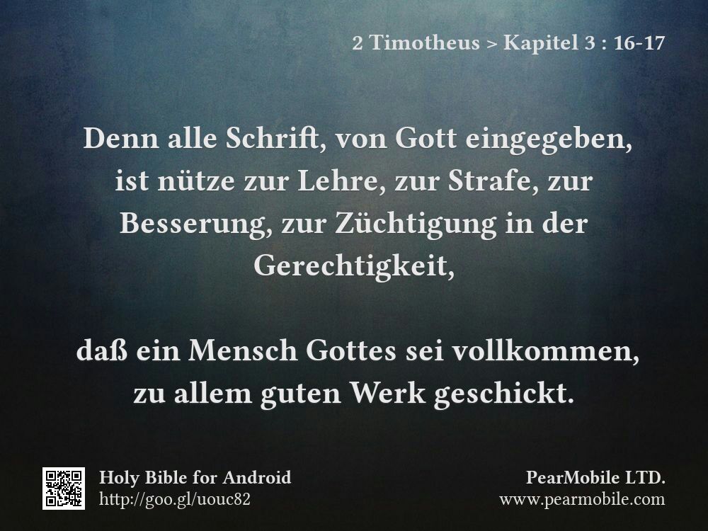 2 Timotheus, Kapitel 3:16-17